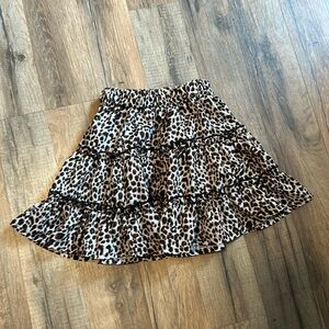 Leopard print girls skirt